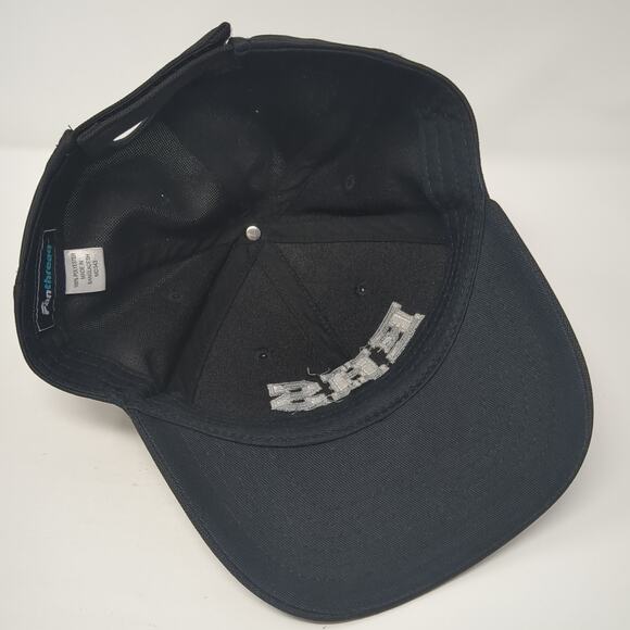 EHS Mustangs Strapback Baseball Cap Black OS Adjustable Embroidered Fanthread - Picture 6 of 8